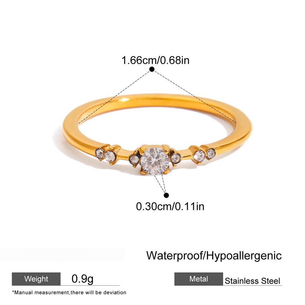 1 Piece Simple Twist Stainless Steel Waterproof Gold Color Minimalist Rings