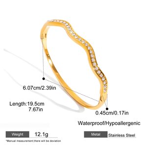 1 Piece Delicate Cherry Stainless Steel Waterproof Gold Color Women's Bangles h5