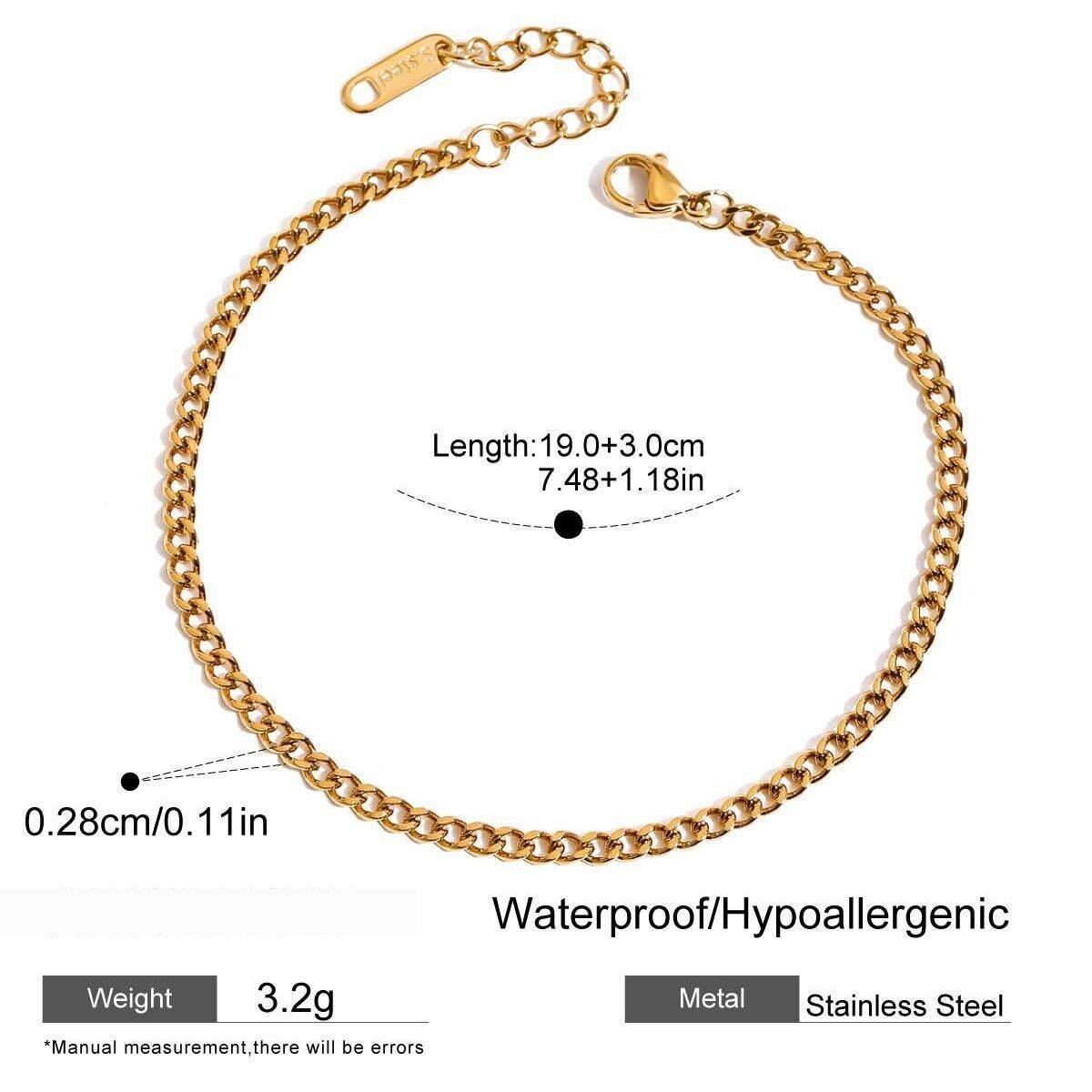 1 Stück Klassischer Sternarmreif Aus Wasserdichtem Edelstahl In Goldfarbe Für Damen 
