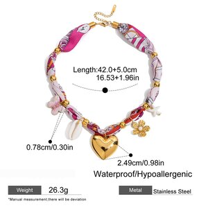 1 Piece Tropical Style Stainless Steel Waterproof Gold Color Women's Pendant Necklaces h5 Picture2