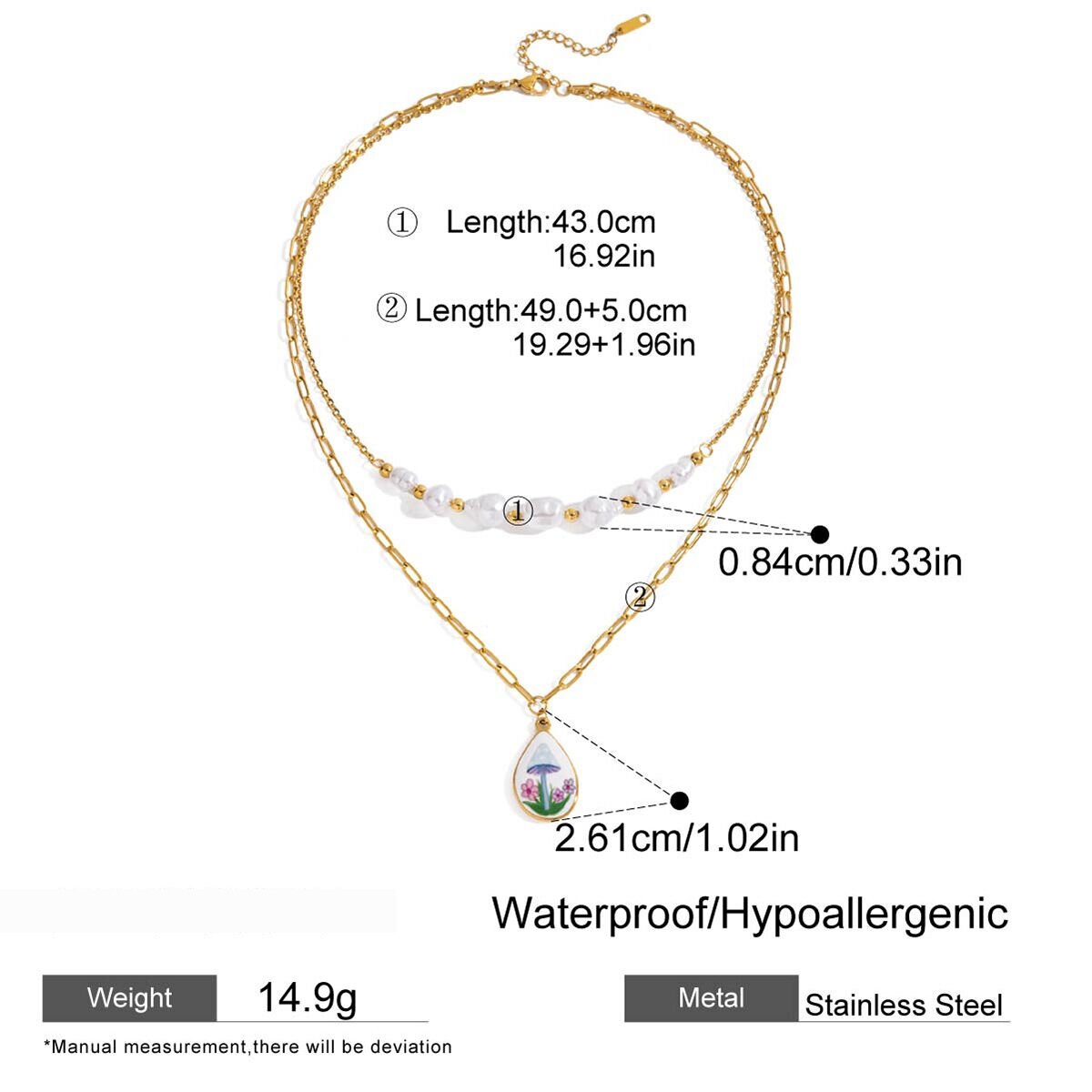 1 Piece Retro Tree Stainless Steel Waterproof Gold Color Women's Pendant Necklaces Picture2
