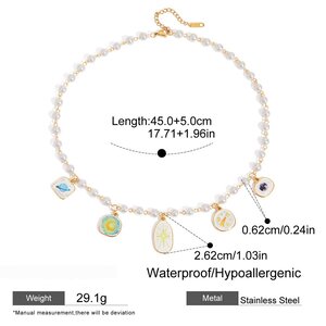 1 Piece Romantic Personality Star Stainless Steel Waterproof Gold Color Women's Pendant Necklaces h5 Picture2