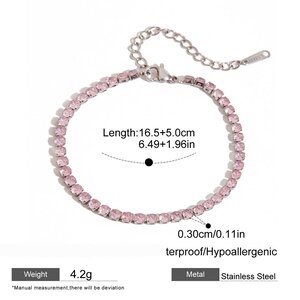 1 Piece Sweet Heart Stainless Steel Waterproof Gold Color Women's Chain Bracelets h5