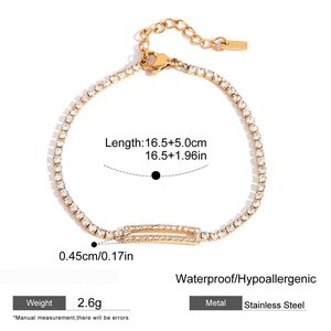 1 Piece Romantic Heart Stainless Steel Waterproof Gold Color Women's Chain Bracelets h5