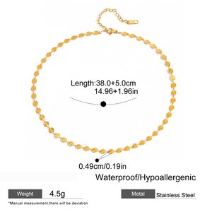 1 Pezzo Di Collana A Catena Da Donna In Acciaio Inossidabile Con Conchiglia Classica, Impermeabile, Color Oro h5 Immagine2