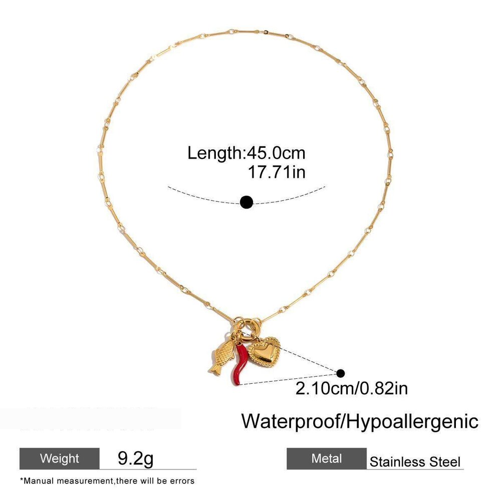 1 Piece Romantic Series Vacation Shell Stainless Steel Waterproof Gold Color Women's Pendant Necklaces