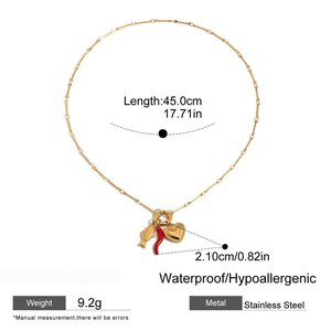 1 Piece Romantic Series Vacation Shell Stainless Steel Waterproof Gold Color Women's Pendant Necklaces h5