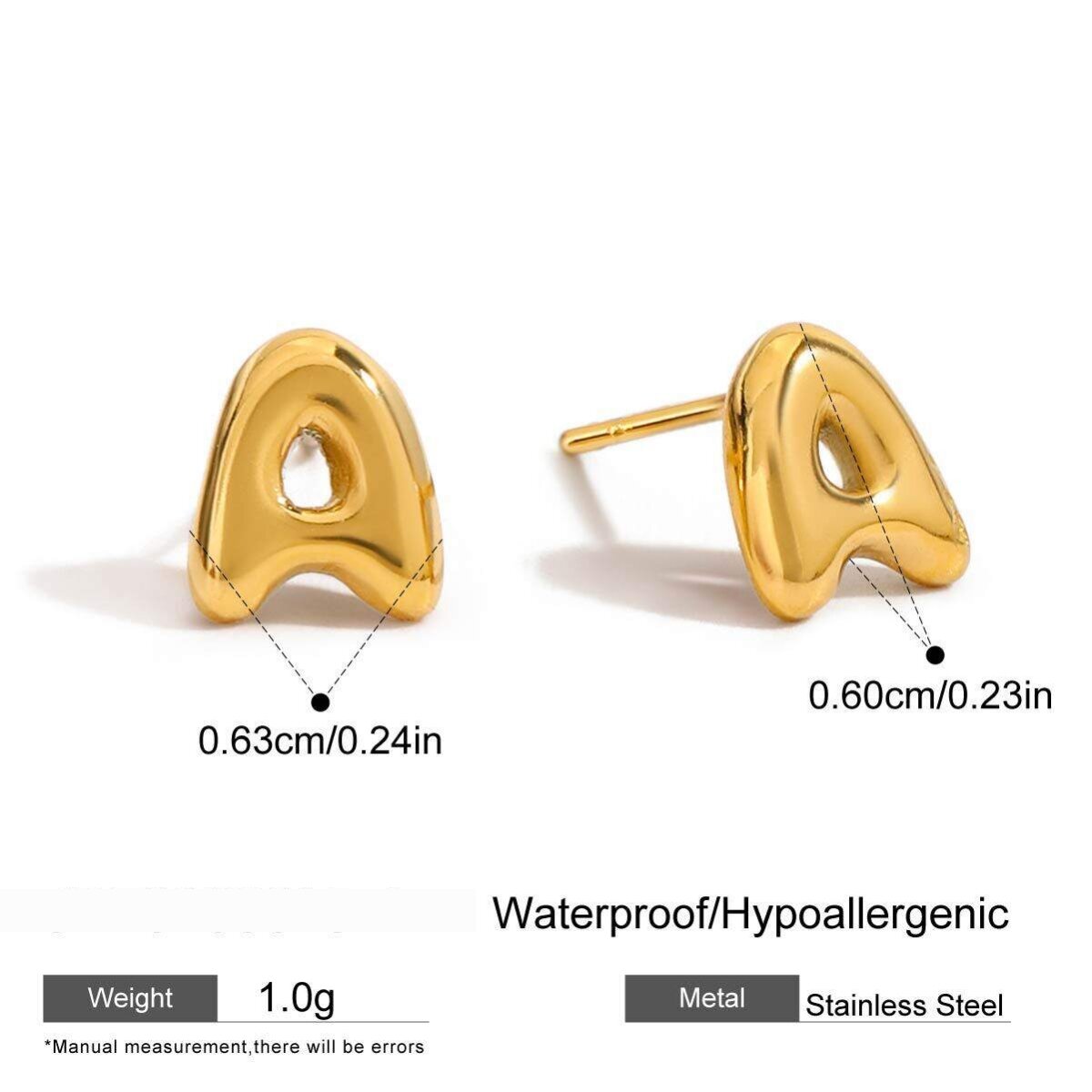 1 Piece Classic Letter Stainless Steel Waterproof Gold Color Women's Pendant Necklaces h5 