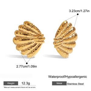 Ohrstecker Aus Wasserdichtem Edelstahl In Goldfarbe h5 Bild2
