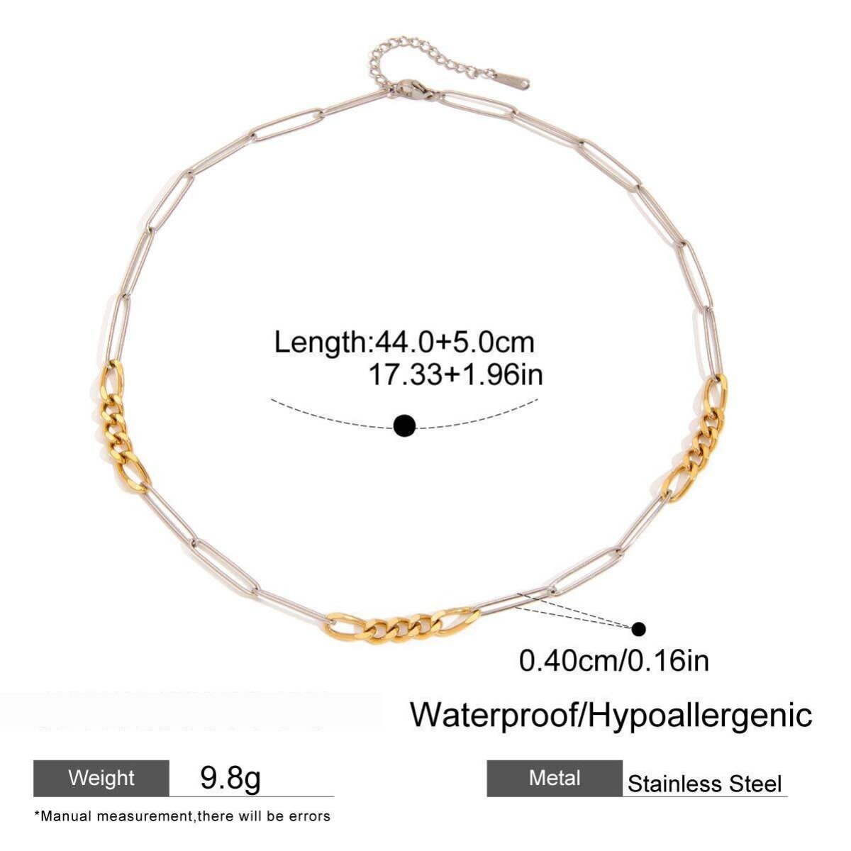 Simple Chain Stainless Steel Waterproof Mixed Color Chain Necklaces Picture2