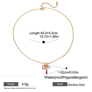 Sweet Heart Stainless Steel Waterproof Gold Color Pendant Necklaces h5 Picture2