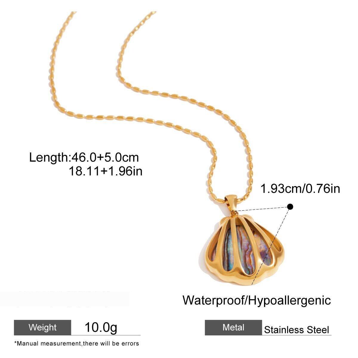  Style Stainless Steel Gold Color Shell Earring Sets h5 Picture2
