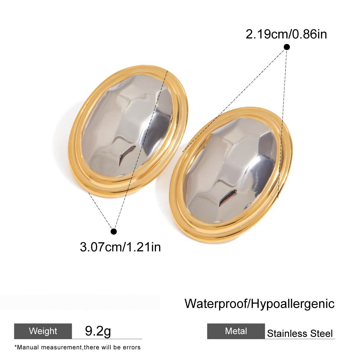 Boucles D'Oreilles Clous En Acier Inoxydable Étanche, Couleurs Assorties h5 