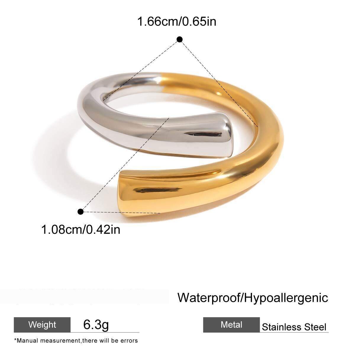 Mixed Color Stainless Steel Waterproof Minimalist Ring 