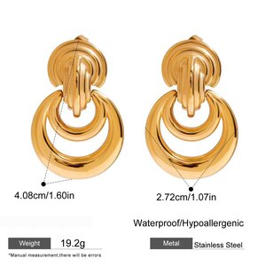 Style Twist Edelstahl Goldfarbene Ohrstecker h5 Bild2