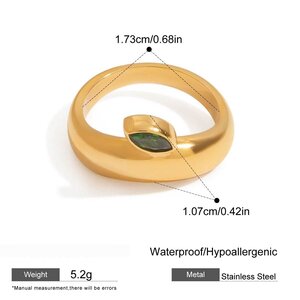 Style Heart Stainless Steel Gold Color Minimalist Rings h5
