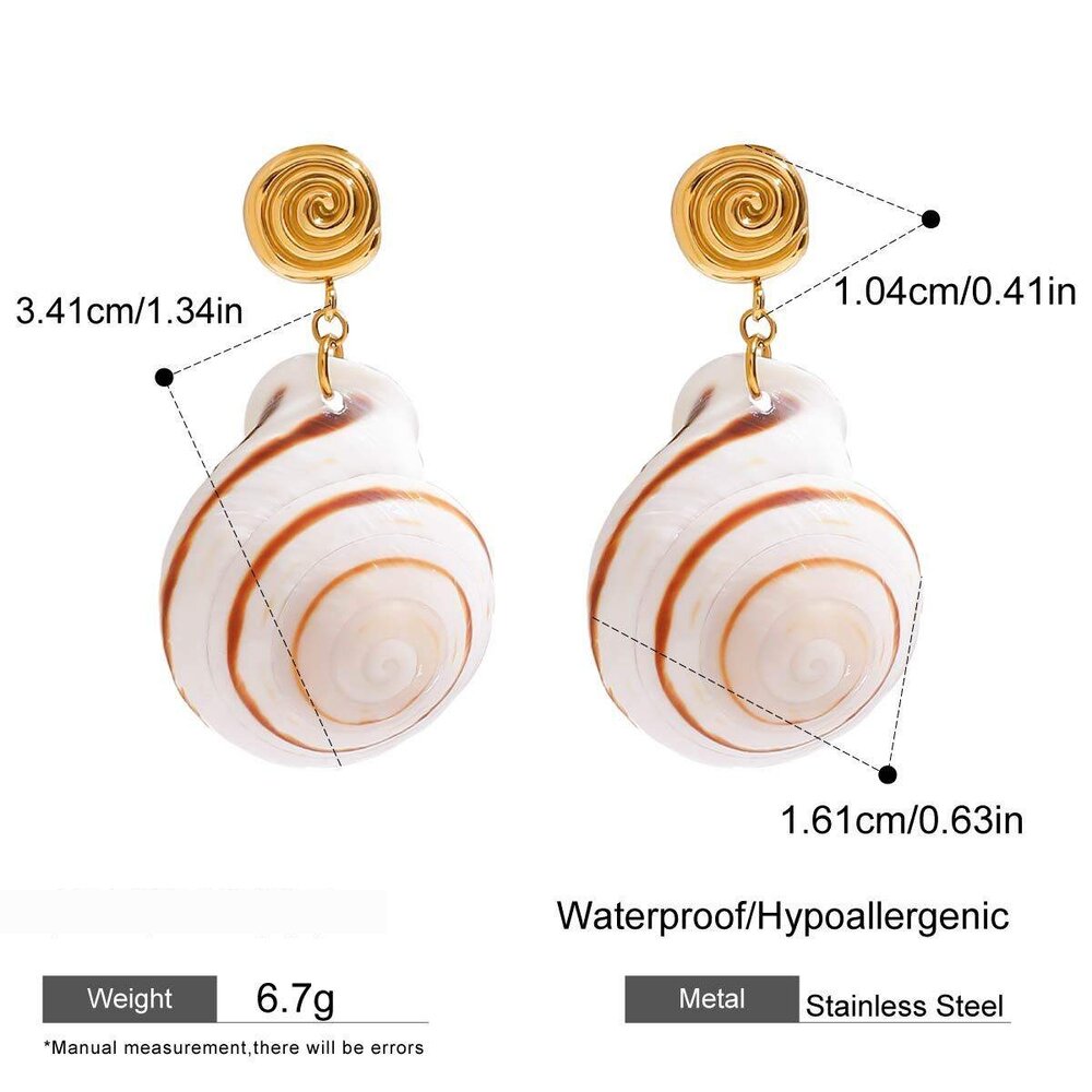 Shell Shape Drop Earrings Picture2