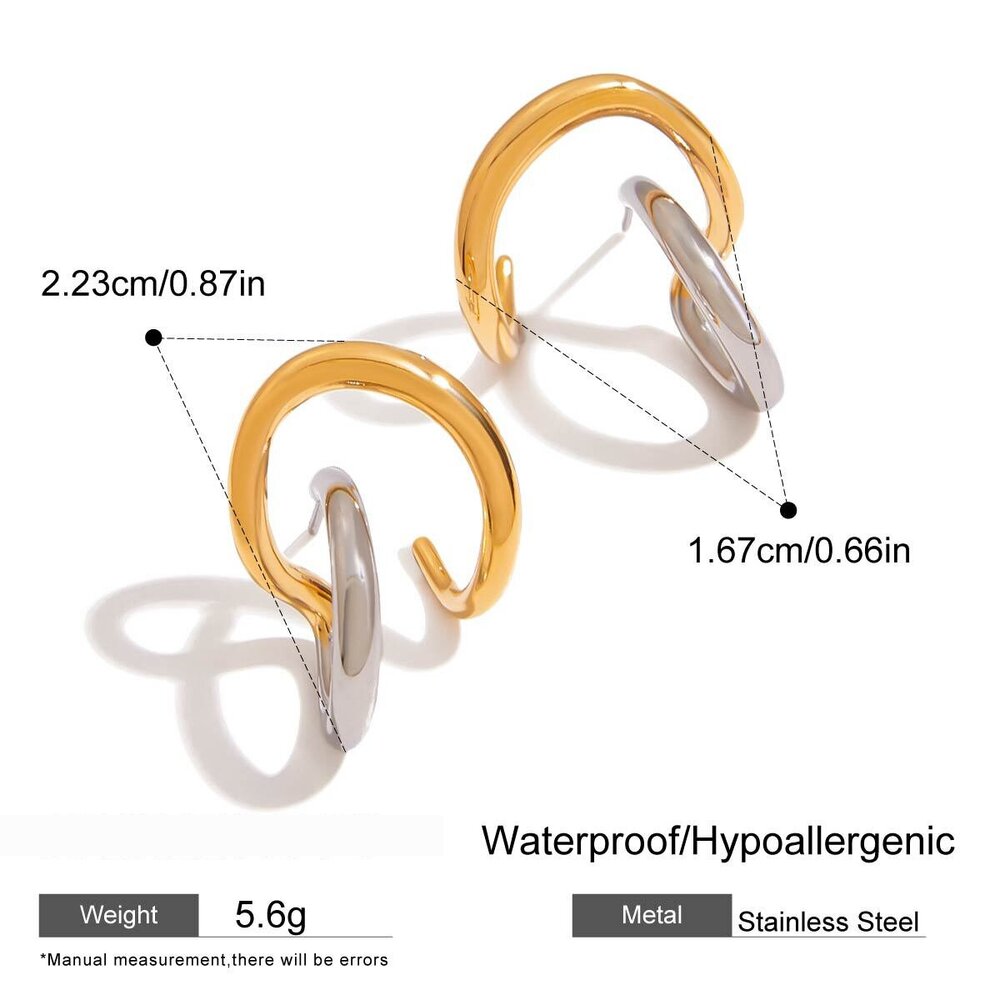 Simple Stainless Steel Waterproof Mixed Color Minimalist Rings h5Picture2