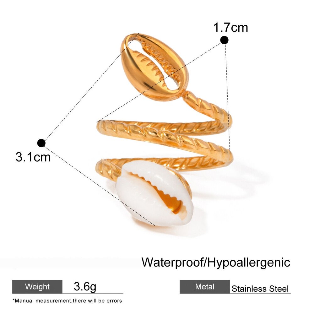Oceanic Edelstahl Wasserdichter Schmuck In Goldfarbe Bild2