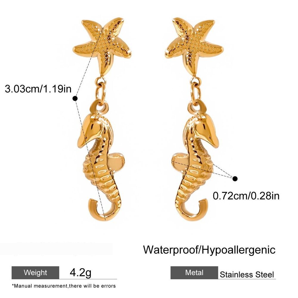 Oceanic Stainless Steel Waterproof Gold Color Jewelry Picture2