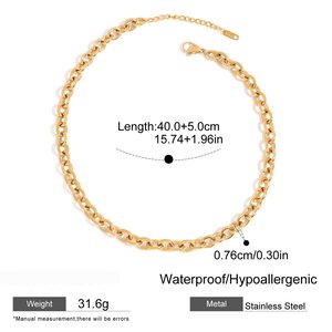 1 Stuk Roestvrijstalen Waterdichte Ketting In Goudkleur Voor Dames, Zelf Te Maken Ketting h5