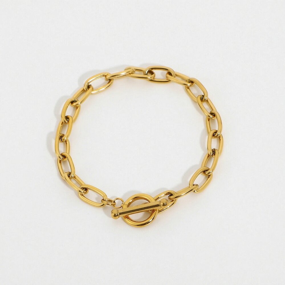 1 Piece Luxury Style Snake Shape Stainless Steel Waterproof Gold Color Women's Bangles