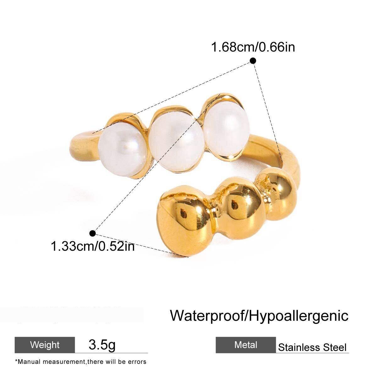 Bague Simple Pour Femme, Élégante Et En Forme De Spirale, En Acier Inoxydable, Couleur Or, Étanche, Collection Charming Series. 