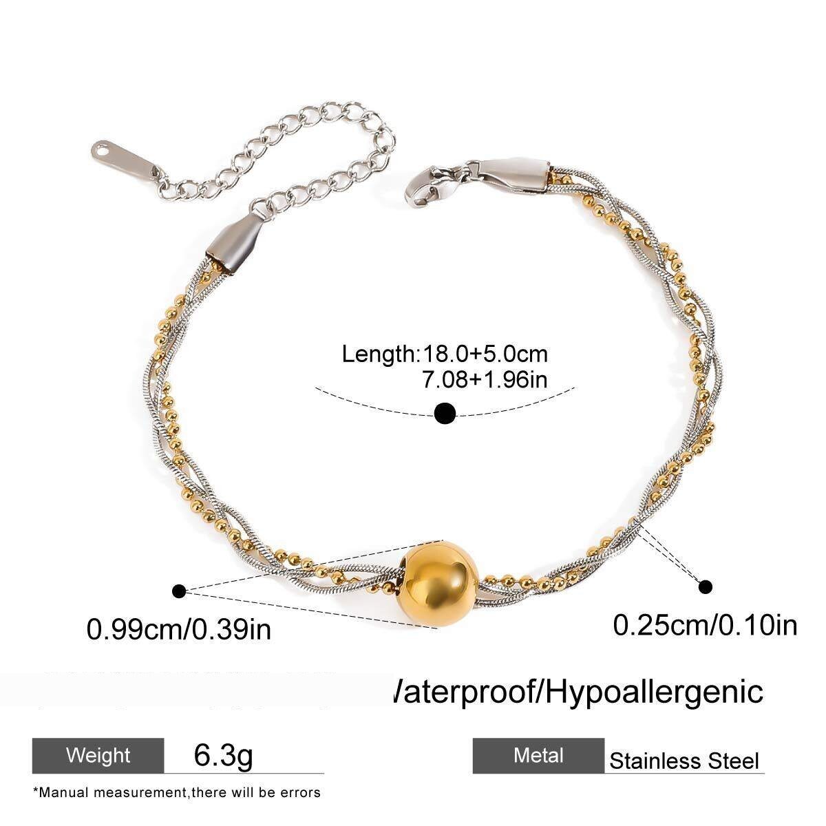 1 Pezzo Semplice Serie Originale Design Linea Acciaio Inossidabile Color Oro Collane A Catena Da Donna h5 