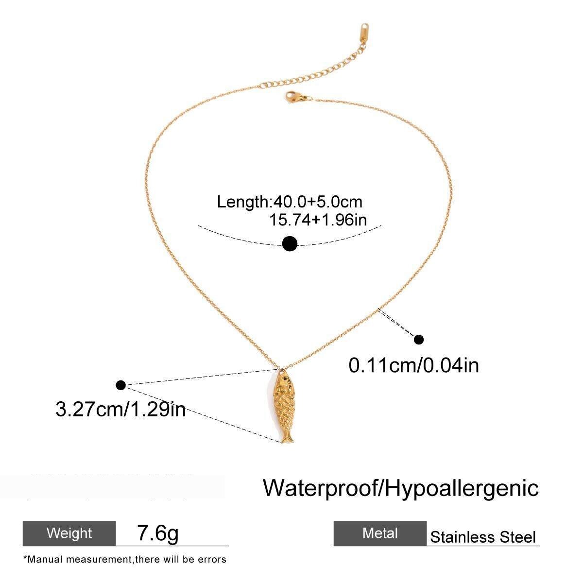 1 Piece Vacation Series Delicate Conch Stainless Steel Waterproof Gold Color Women's Pendant Necklaces h5 