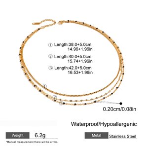 1 Piece Simple Series Elegant Annular Stainless Steel Gold Plated Women Layered Necklaces h5 Picture2