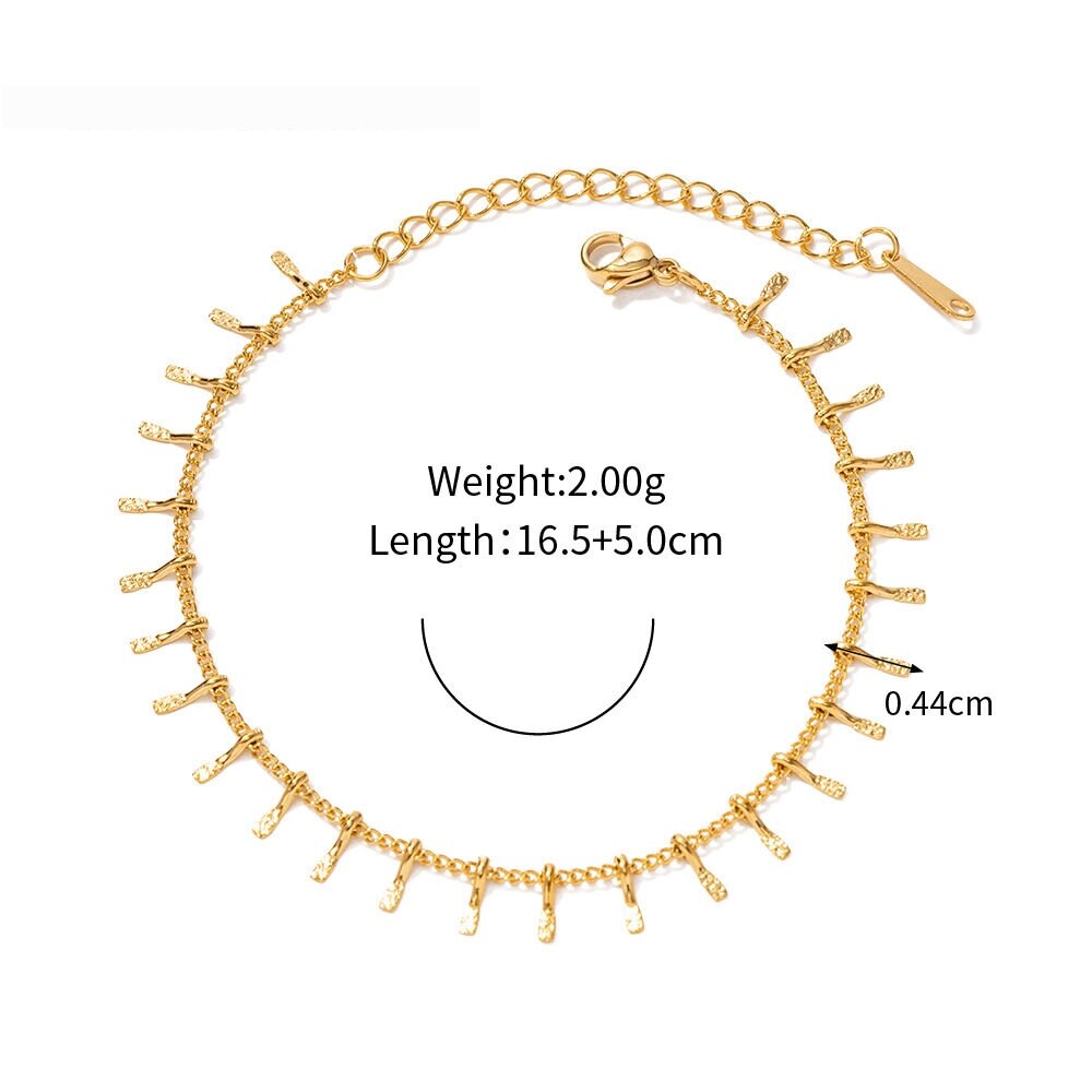 1 Piece Simple Series  Line Stainless Steel  Gold Plated Women Charm Bracelets Picture2