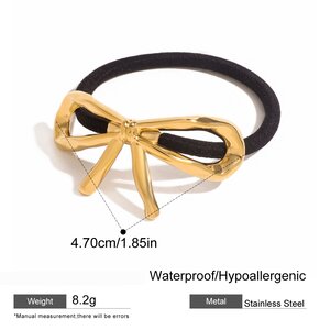 1 Piece Sweet Bow Knot Stainless Steel Hair Ties h5