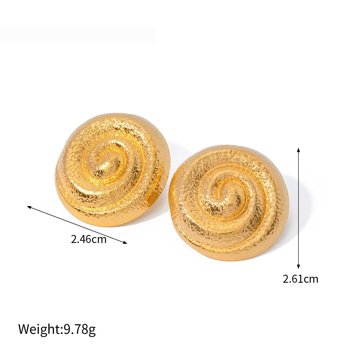 1 Paar Simple Series Einfache Geometrische Ohrstecker Aus Edelstahl Mit 18 Karat Vergoldung Für Damen h5 Bild2
