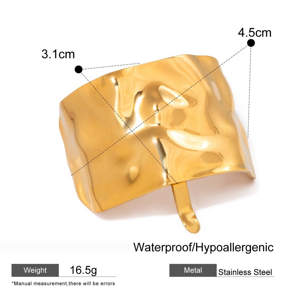 1 Pair Simple Series Retro Solid Color Stainless Steel Gold Plated Women Hair Clips h5Picture2