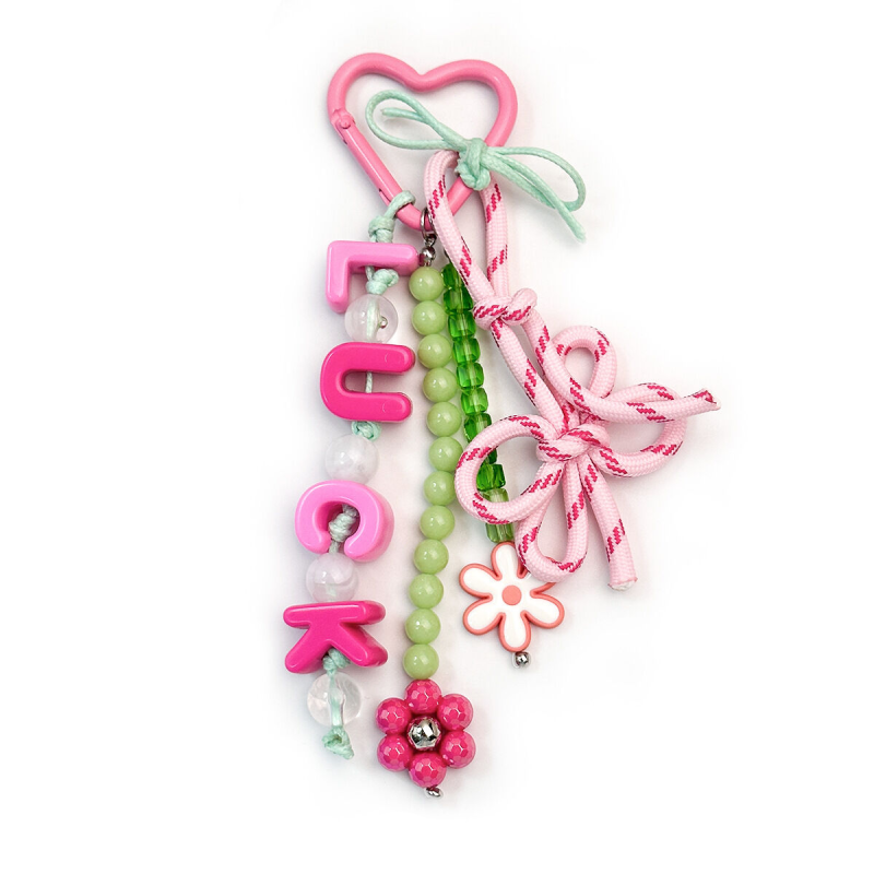 Simple Series Sweet Flower Letter Heart Twist Beads Mixed Color Butterfly Resin Bag Charms