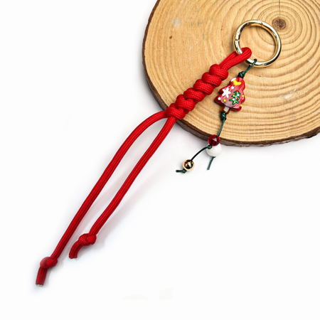 Simple Series Casual Bow Knot Twist Christmas Tassel Mixed Color Woven Rope Bag Charms