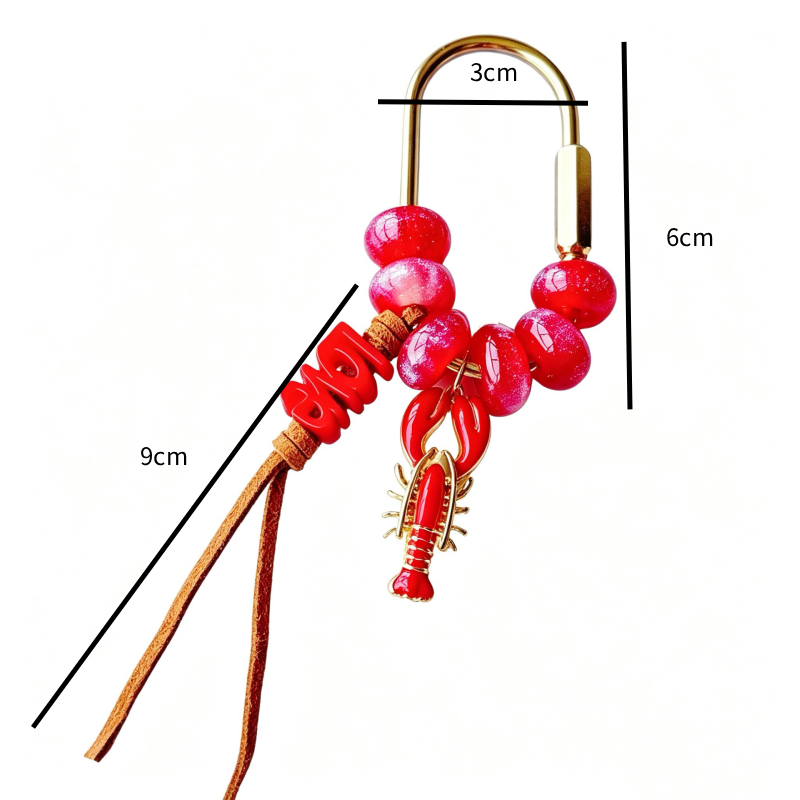 Simple Series Natural Letter Solid Color Twist Oceanic Style Beads Gradient Color Brass Bag Charms h5Picture4