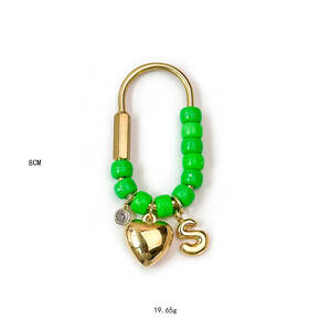 Simple Series Daily Letter Heart Beads Resin Bag Charms h5 Picture5