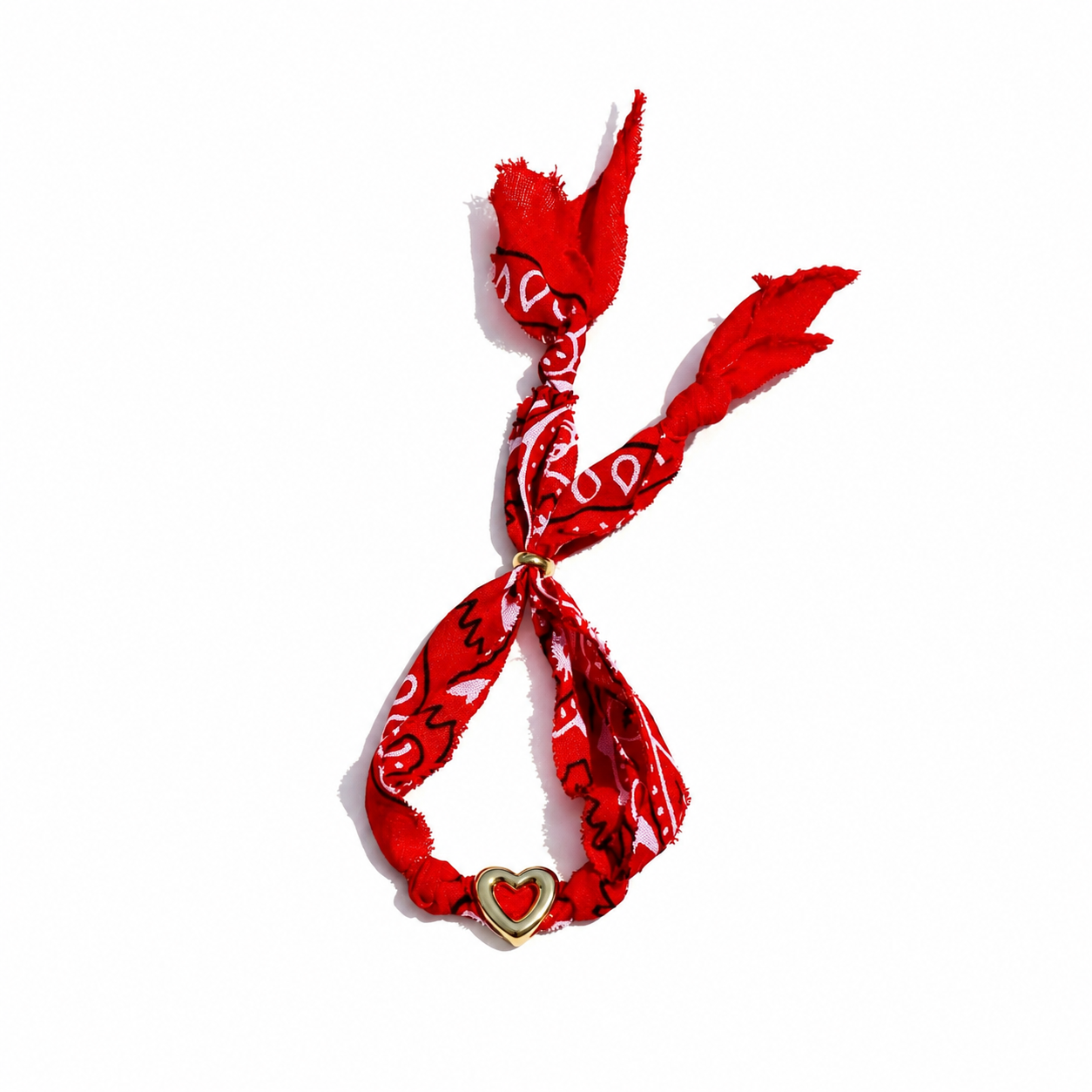 Ethnic Series Vacation Heart Star Fabric   Gold Color  Women's Braided Bracelets
