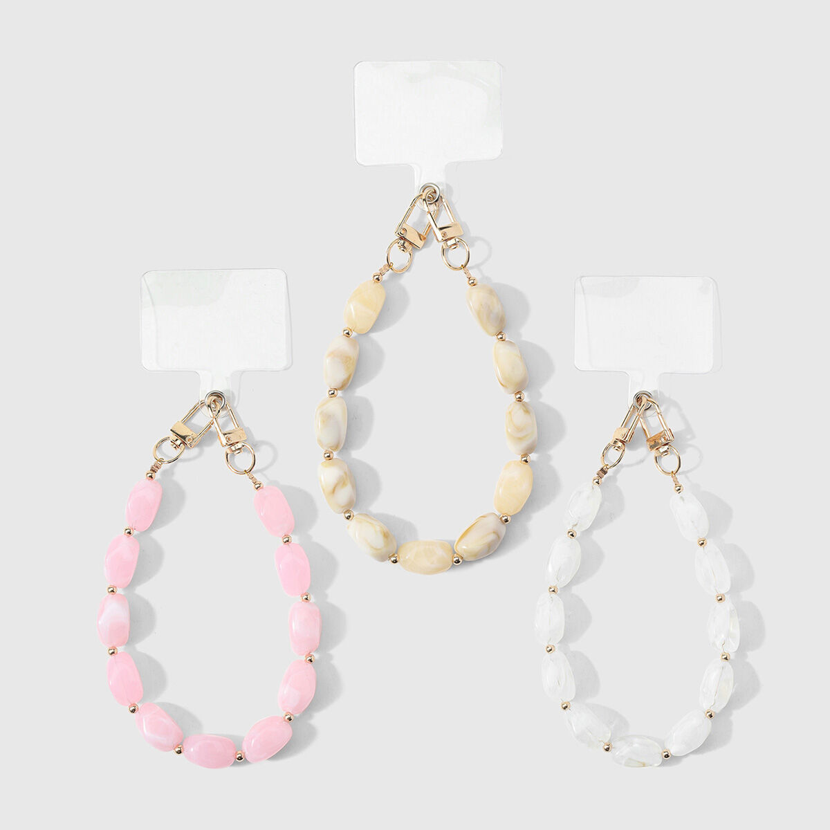 Simple Series Daily Solid Color Beads Alloy Phone Chain h5 Picture5