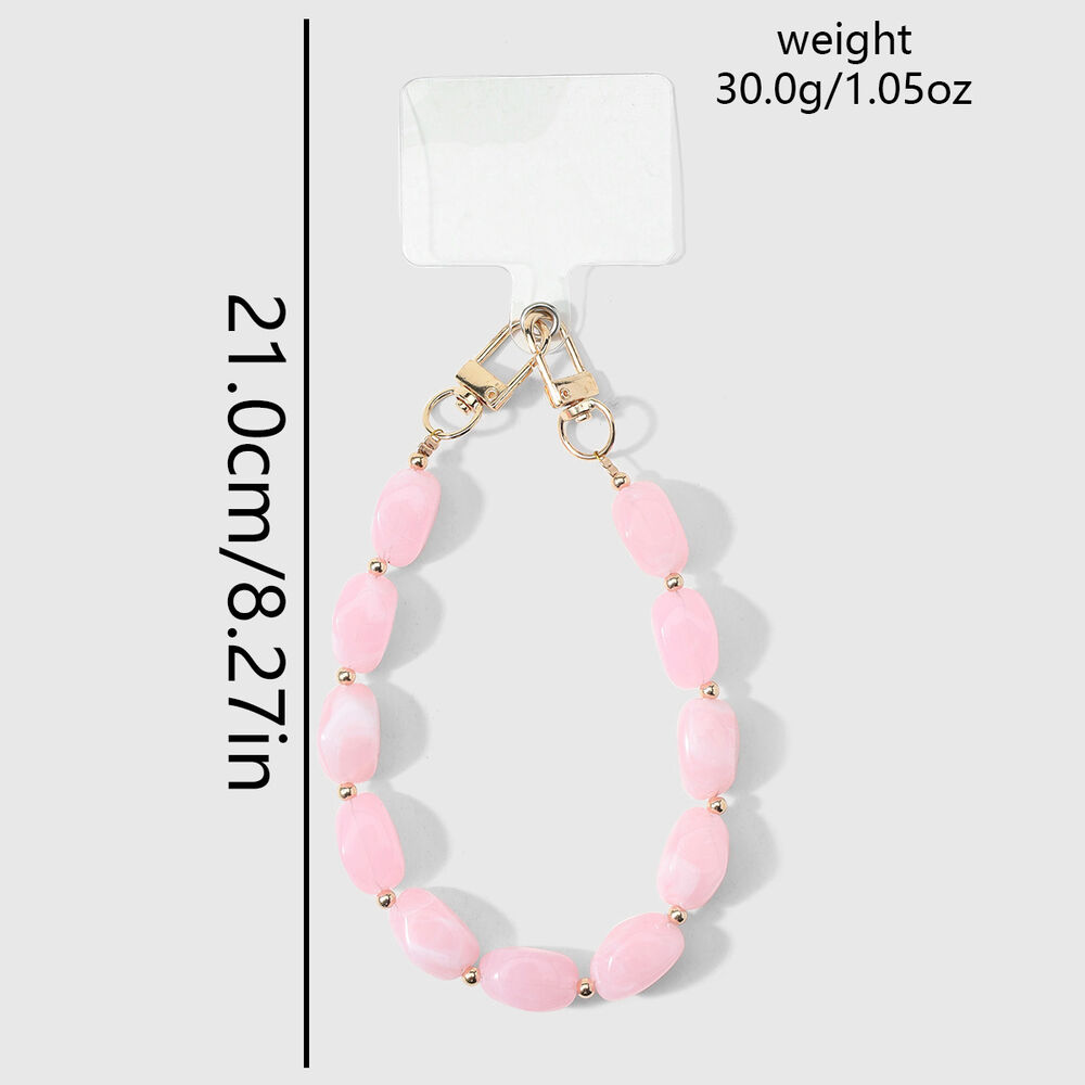 Simple Series Daily Solid Color Beads Alloy Phone Chain h5Picture2
