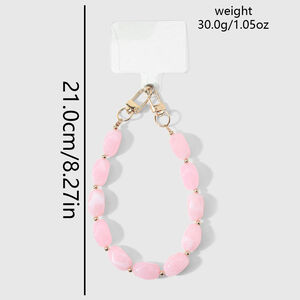 Simple Series Daily Solid Color Beads Alloy Phone Chain h5 Picture2