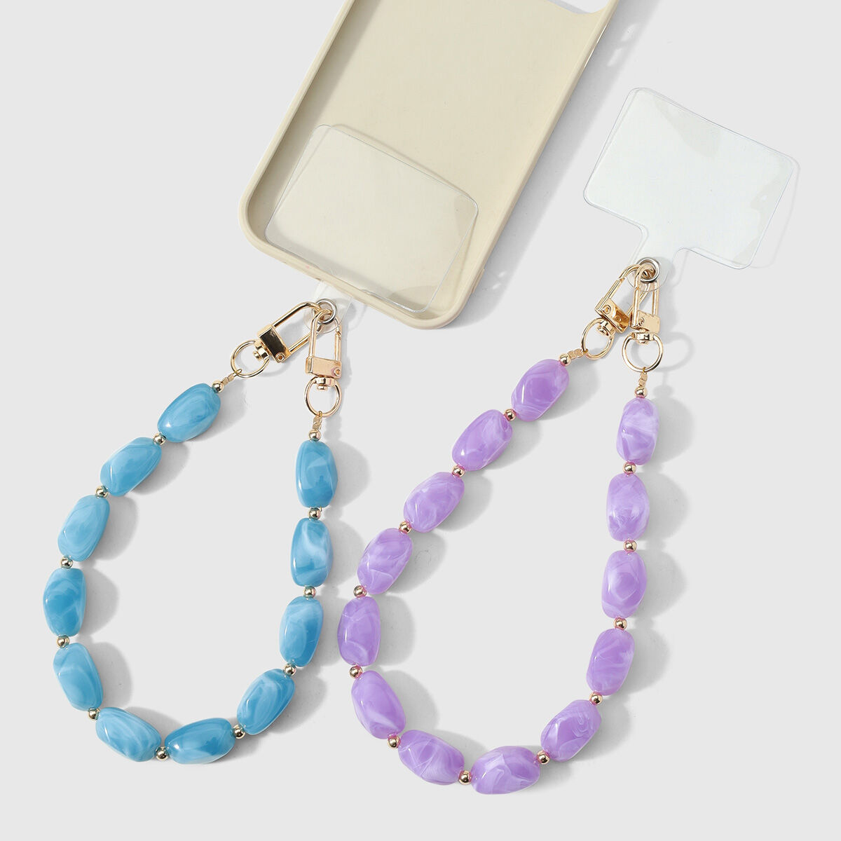 Simple Series Daily Solid Color Beads Alloy Phone Chain h5 Picture4