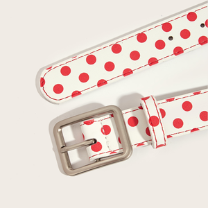 Simple Series Casual Heart Polka Dots Mixed Color Premium Quality Pu Leather Belt h5 Picture3