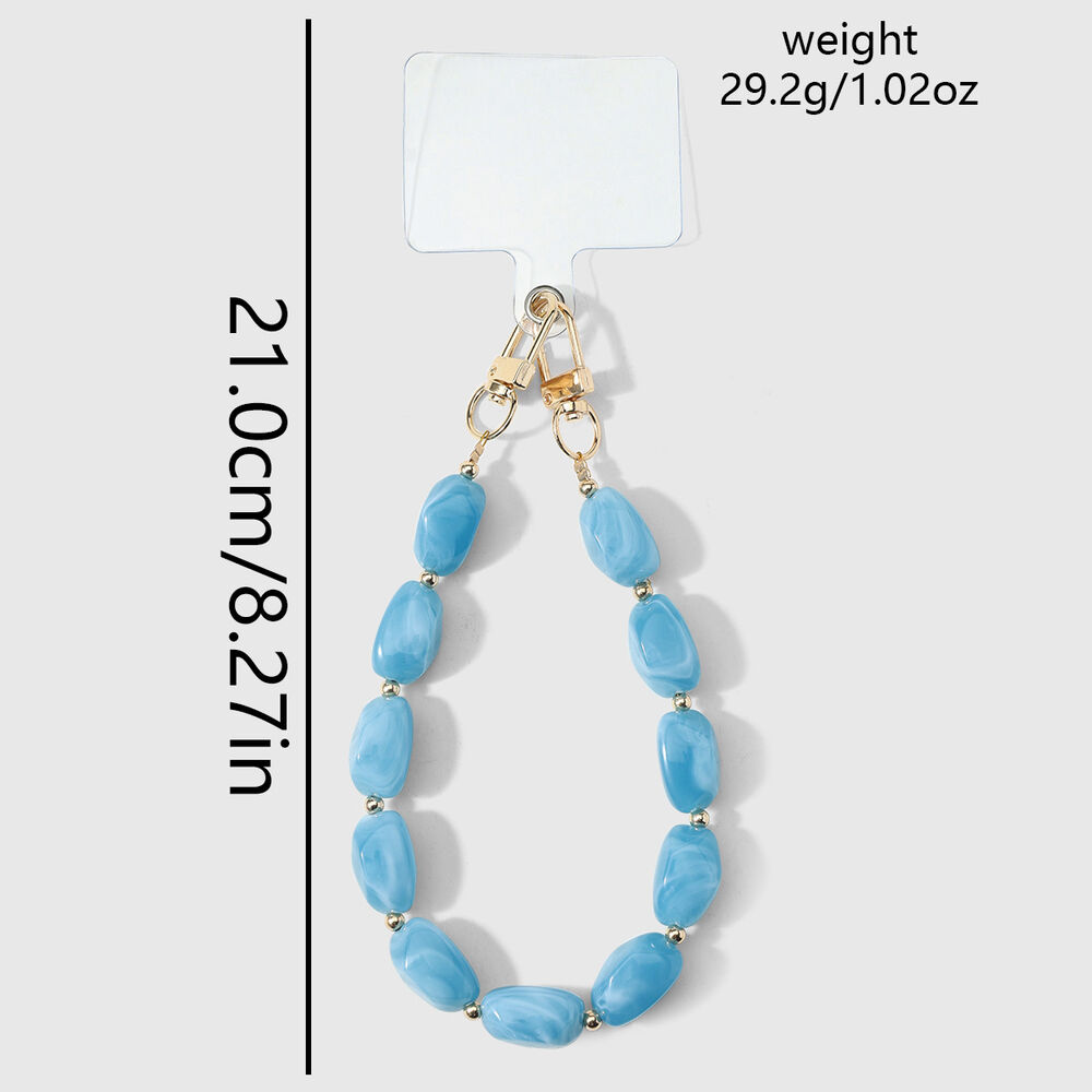 Simple Series Daily Solid Color Beads Alloy Phone Chain h5Picture2