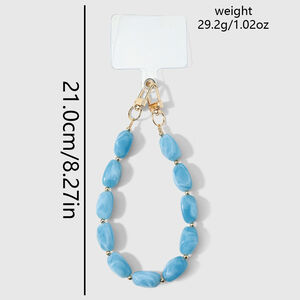 Simple Series Daily Solid Color Beads Alloy Phone Chain h5 Picture2
