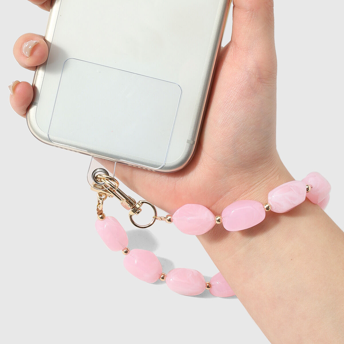 Simple Series Daily Solid Color Beads Alloy Phone Chain Picture3