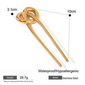 1 Piece Twisted Stainless Steel Twisted Hairpin h5