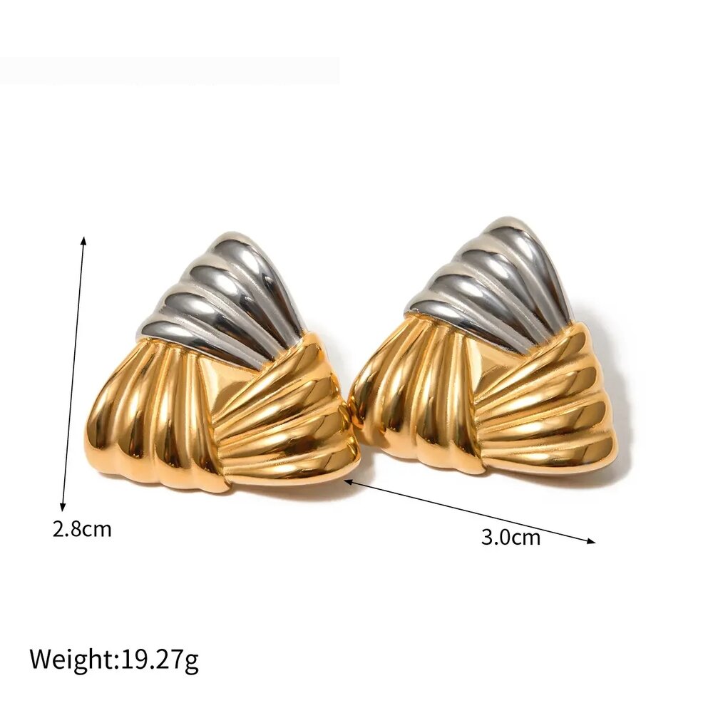 Stainless Steel Ladies Geometric Metal Style Earrings Titanium Steel Love Earrings Female Simple Versatile Style Earrings Picture2