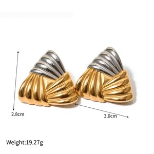 Stainless Steel Ladies Geometric Metal Style Earrings Titanium Steel Love Earrings Female Simple Versatile Style Earrings h5 Picture2